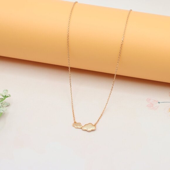 -"Minimalist Rose Gold Cloud Pendant Necklace, Adjustable Chain, XPNL0193 - Picture 8 of 13